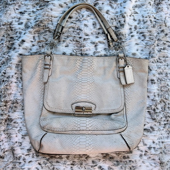 COACH Kristin Pinnacle Python Tote - Picture 1 of 6